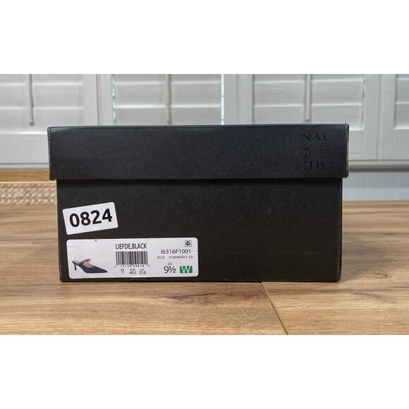 Pnina Tornai 4 Naturalizer Liefde Satin Rhinestone Mules Black Size 9.5 Wide NIB - Picture 12 of 13